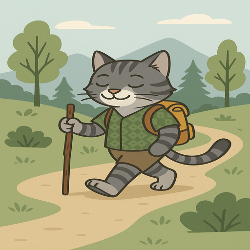 Oscar the Zen Cat-Hiking