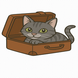 Oscar in a suitcase — Life & Luggage with CLL mascot