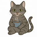 Oscar sipping tea