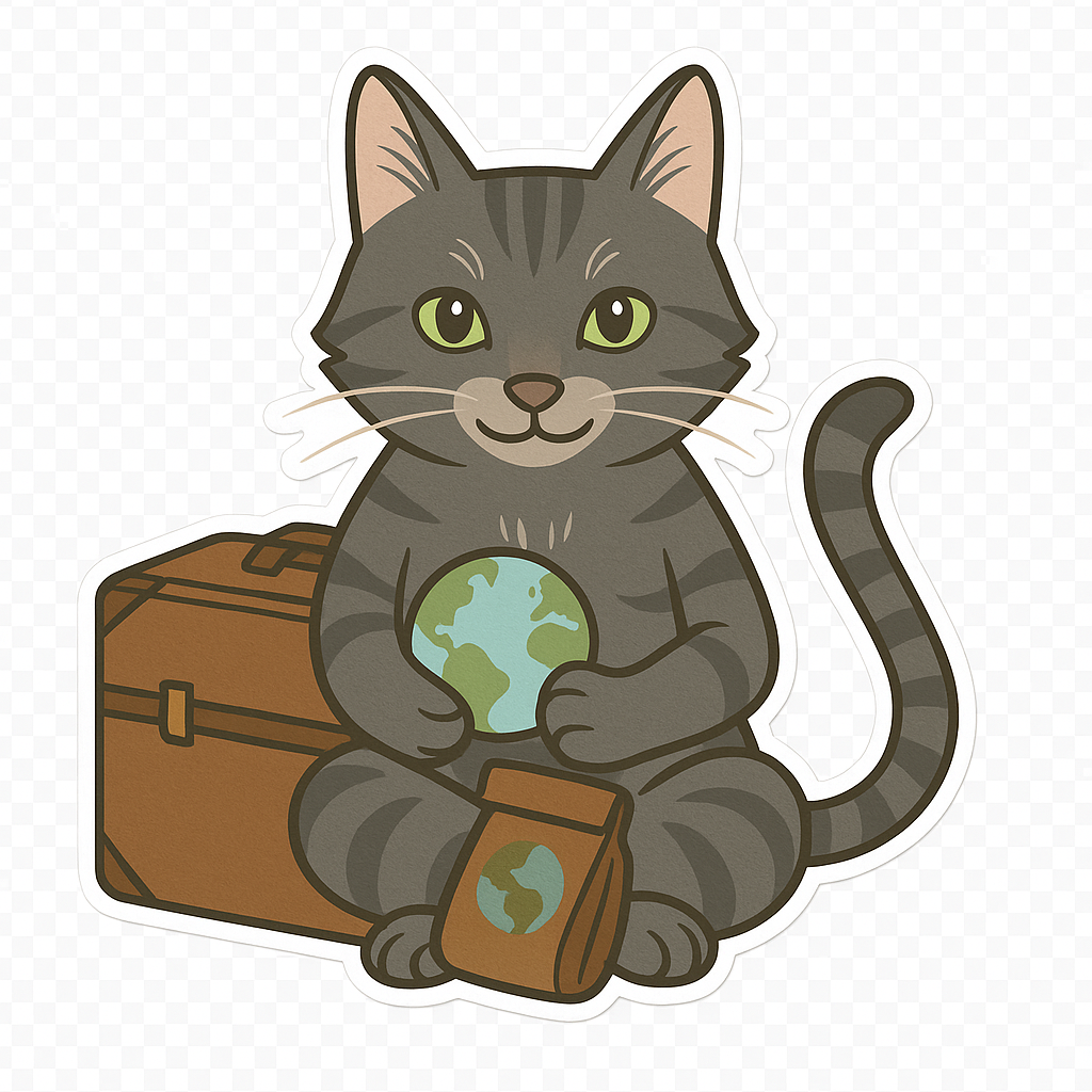 Oscar ready to travel — Life & Luggage with CLL mascot