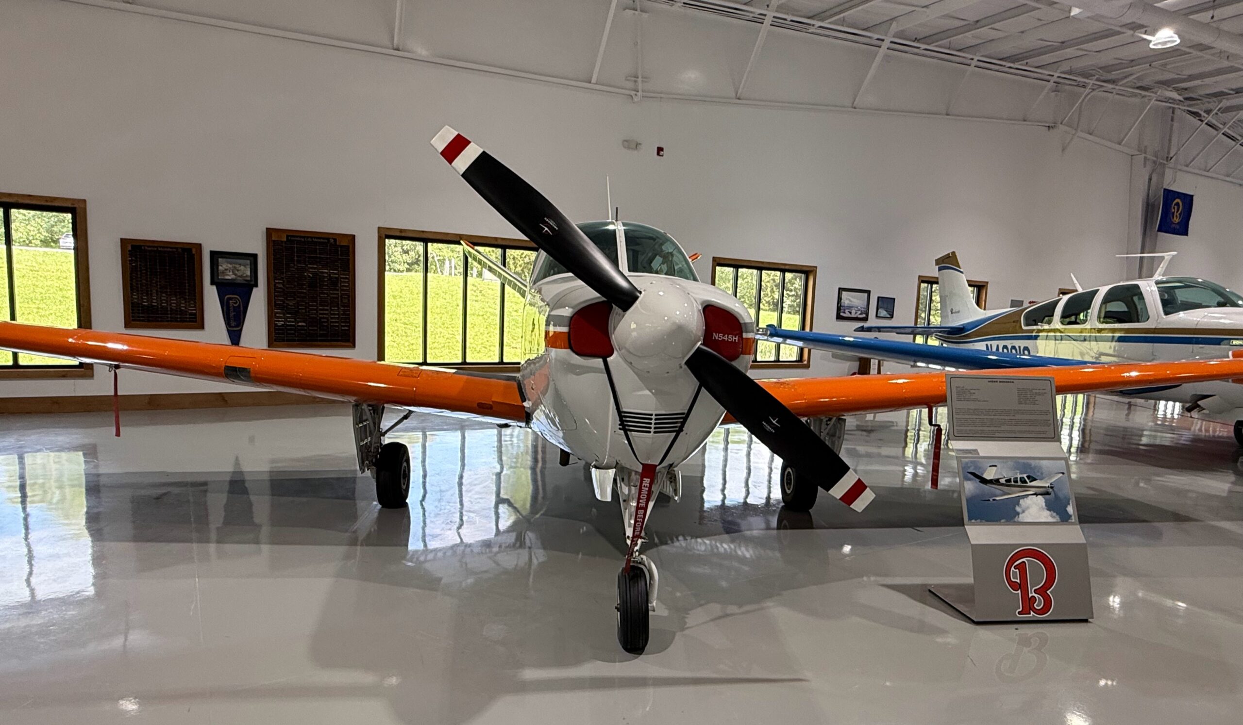 Beechcraft plane head on